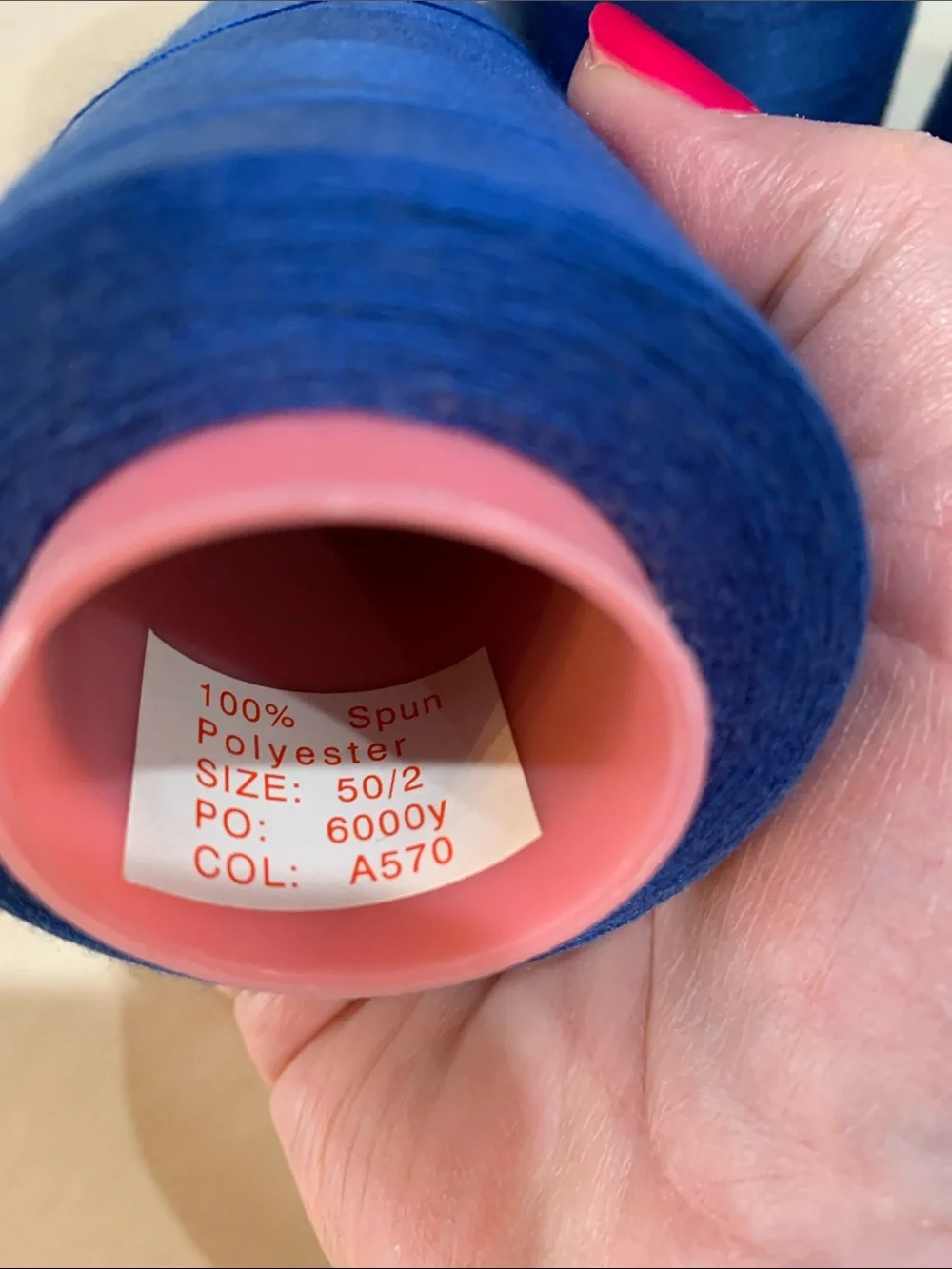 Bundle of 4 Blue Serger Thread Cones